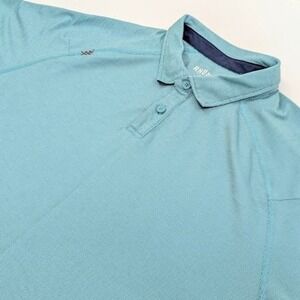 Rhone Delta Pique Polo Shirt Mens XL‎ Blue Turquoise Performance Mesh Active